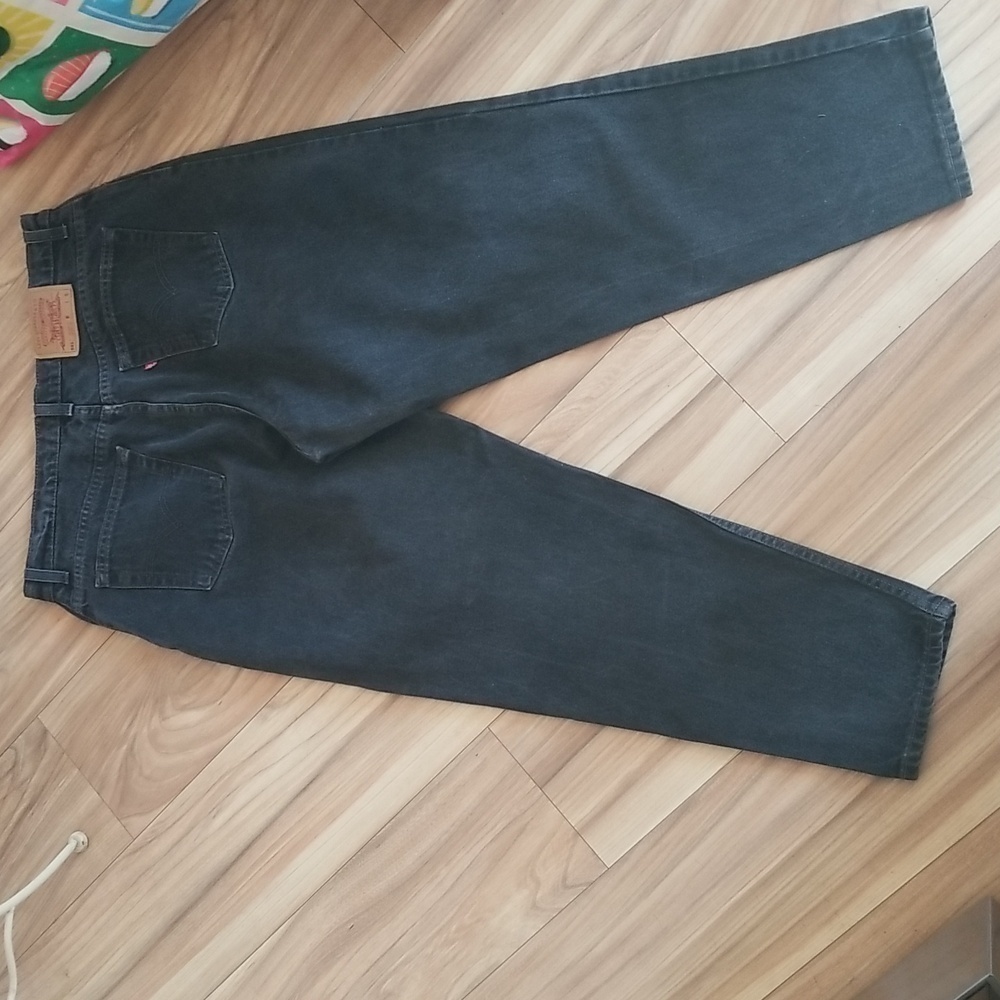 Vintage LEVI'S 551 Black Womens Size 18 Short. Mom Jeans Relaxed Taper. VINTAGE - Picture 5 of 6